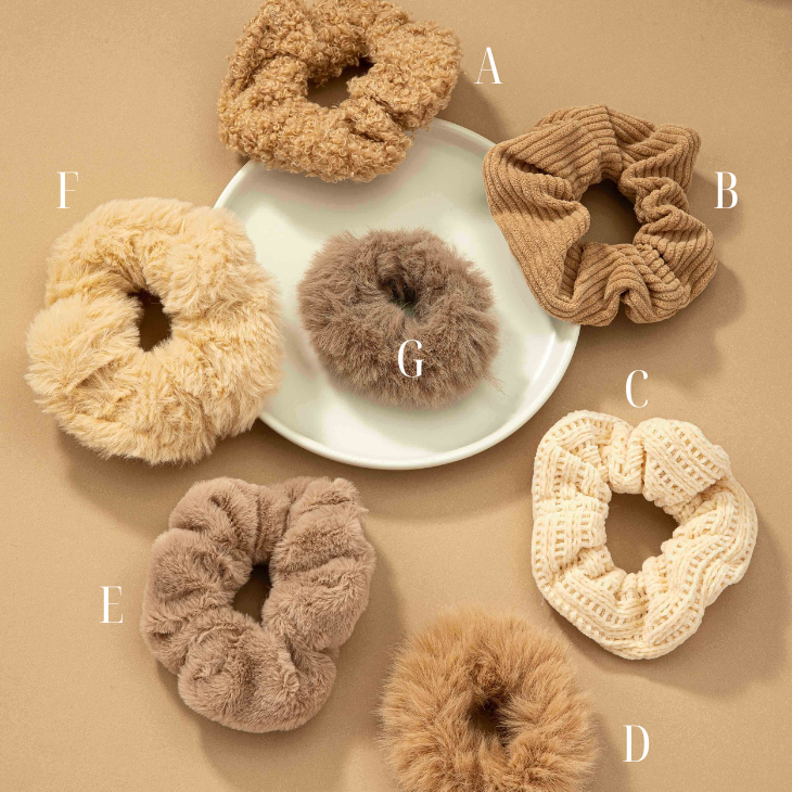 Tan Scrunchies