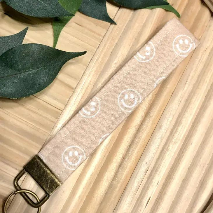 Smiley Wristlet Keychain