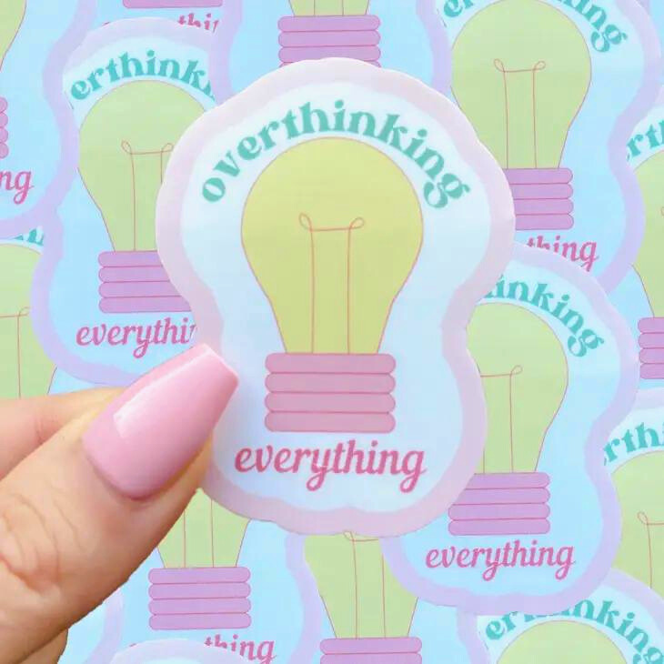 Overthinking Waterproof Sticker