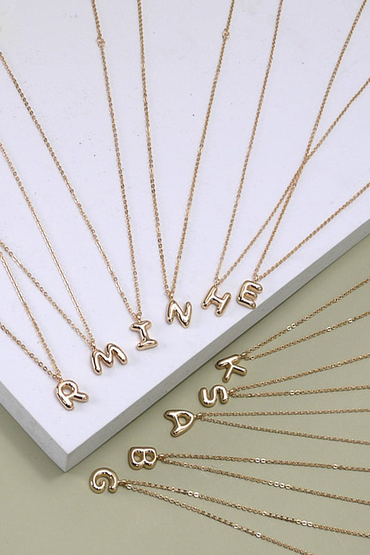All About Me Bubble Initial Necklace