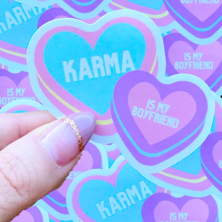 Karma is my Boyfriend Waterproof Sticker